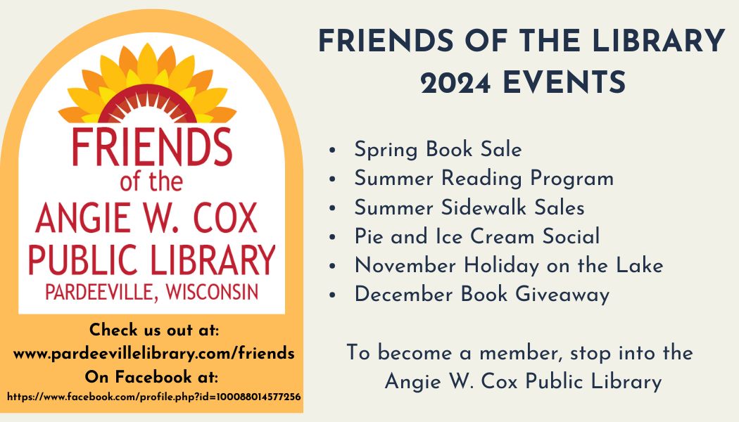 Slide describing the 2024 events hosted by the Friends of the Library